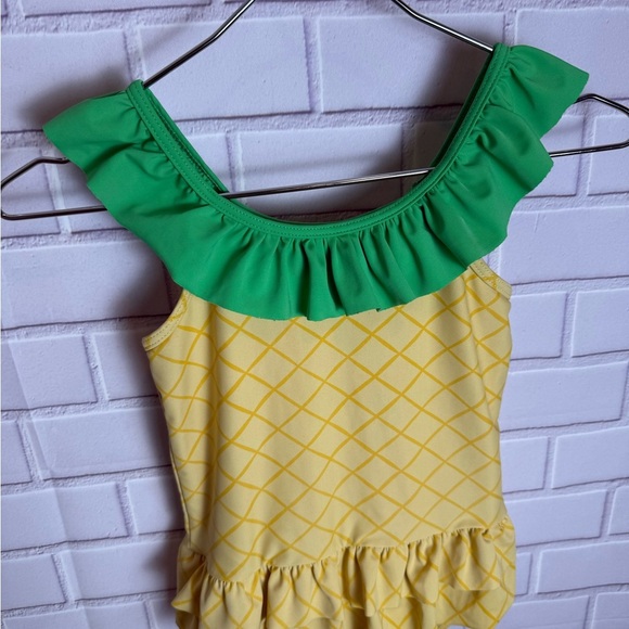 Gymboree Yellow Swimsuit with Green Accents/girls size 8 - Picture 4 of 8